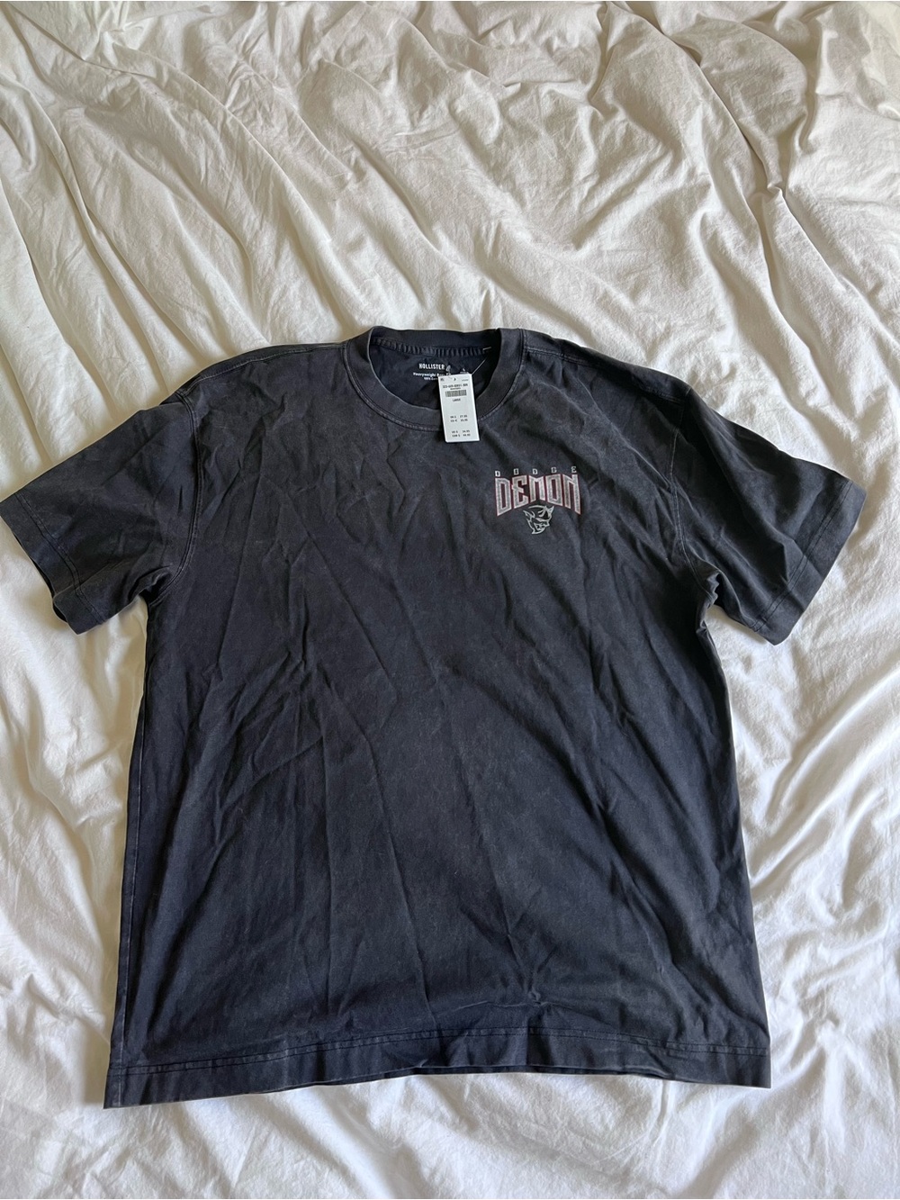 Hollister Black Heavyweight Boxy Fit with Dodge Demon Graphic NWT